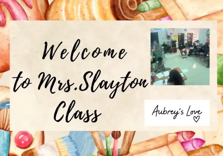 Mrs. Slayton's class greeting card design