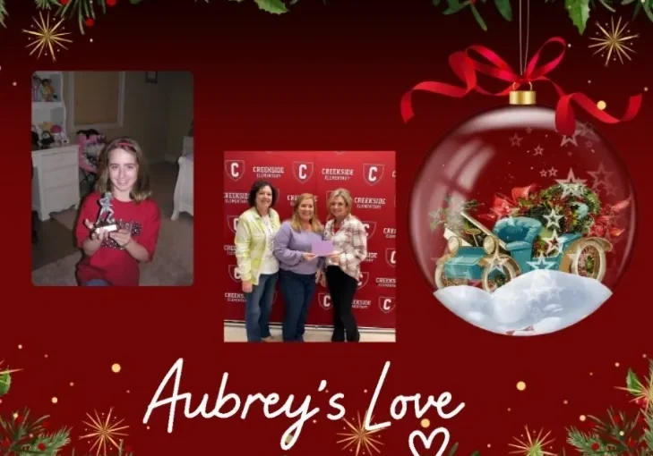 Christmas-themed image with ornaments and text